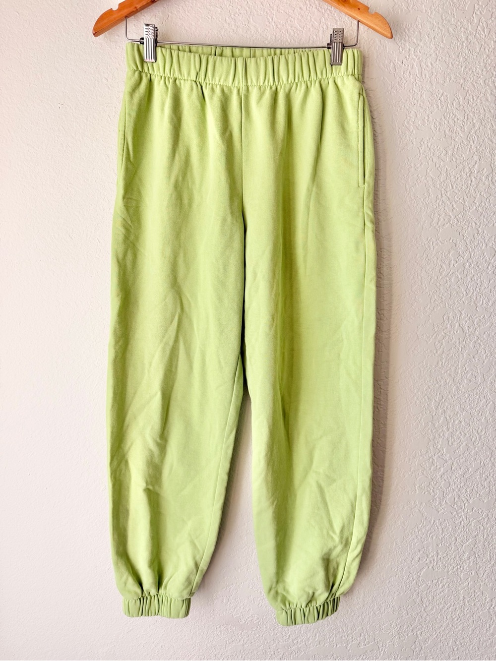 Brandy Melville Lime Green Sweatpants Joggers